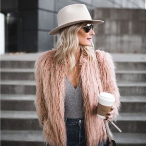 Theory Elstana 2 Cody Marmont Shaggy Faux Fur Women's Coat&Jacket(Size L)